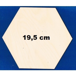 Sześciokąt h-19,5cm , figury geometryczne, plaster miodu , panel ścienny,sklejka / heksagon / SKLEJKA #3mm